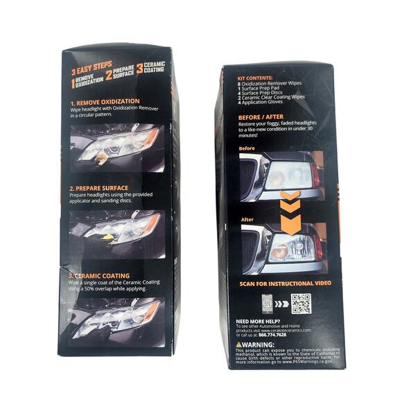 Cerakote Ceramic Headlight Restoration Kit UV Protection No Tools Required 2 Box - Picture 2 of 5